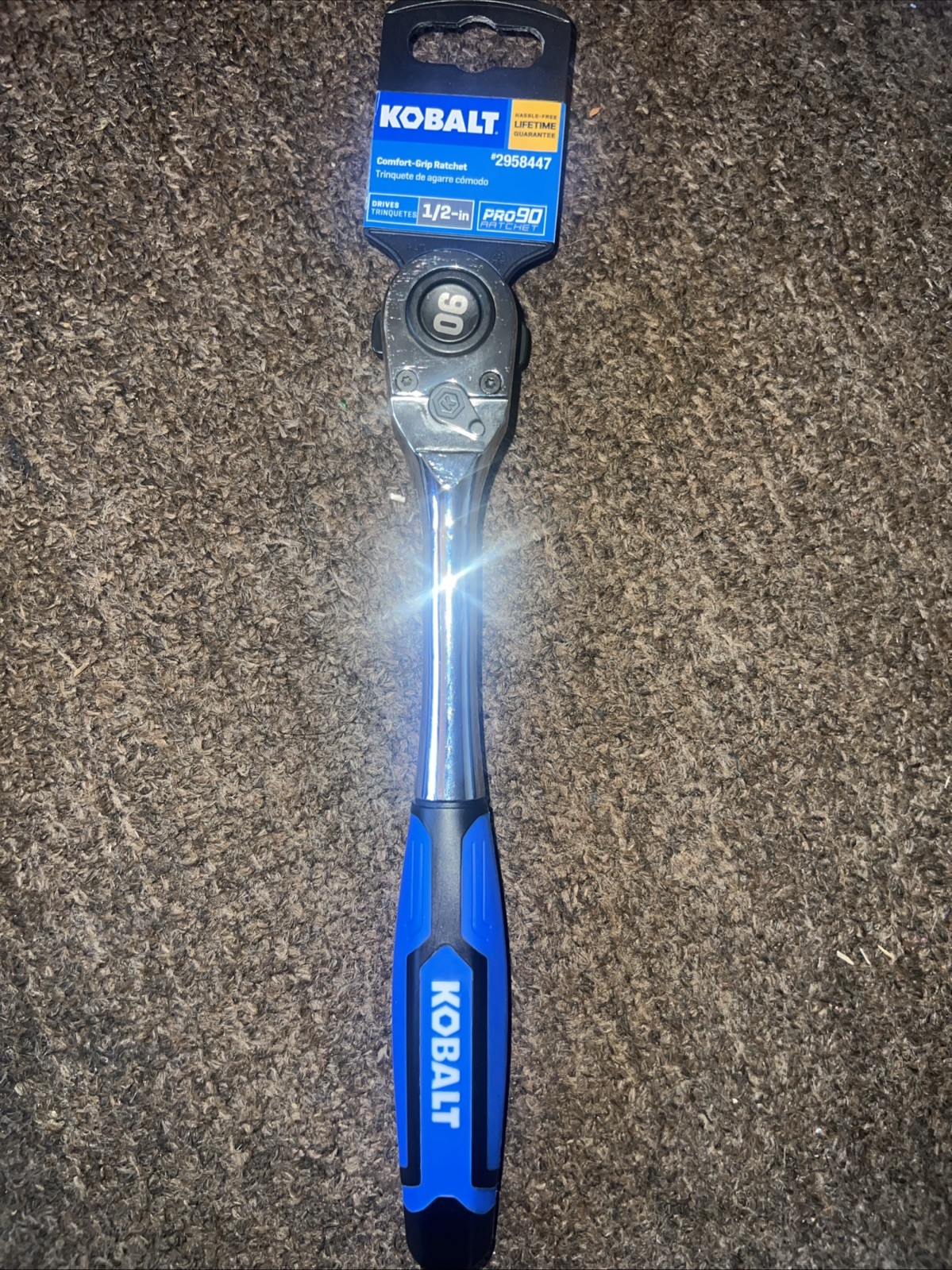 Kobalt #2958447 Comfort Grip Ratchet Drive 1/2-in Pro90