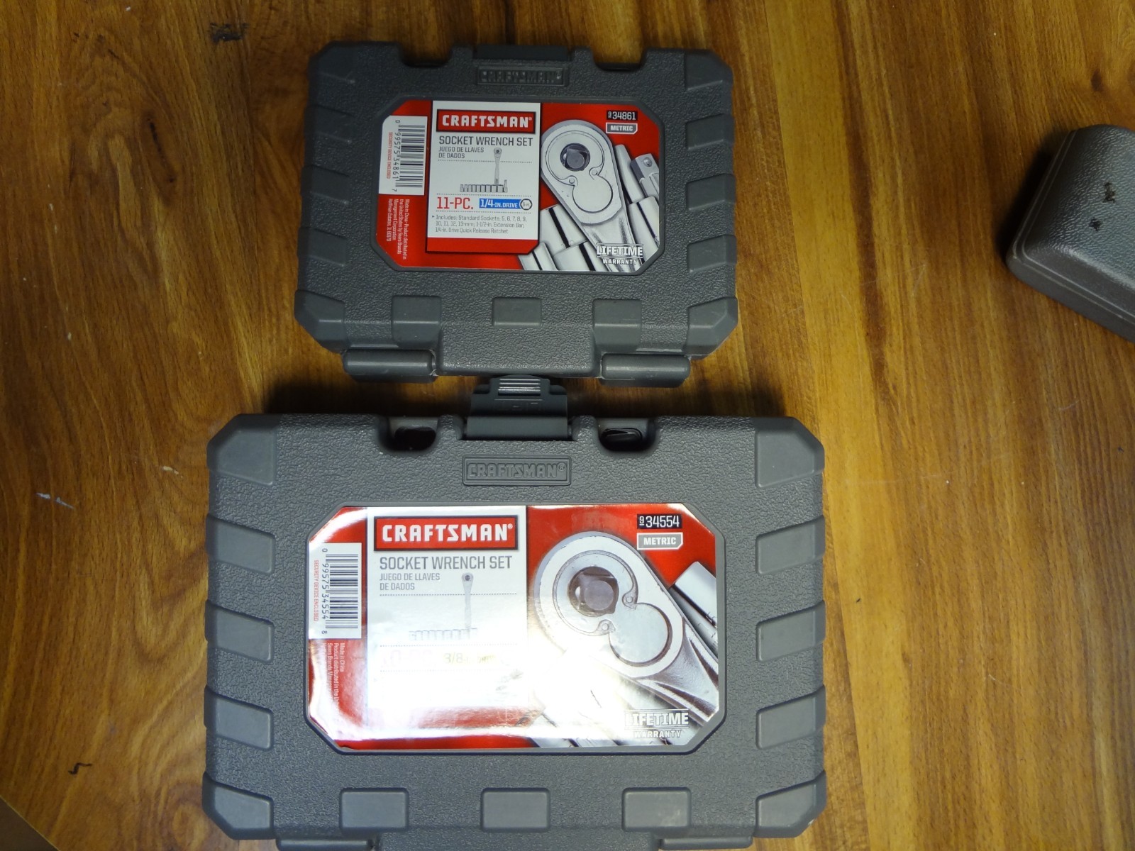 3 Sets 2 Craftsman 1 unbranded. 34554 34861 1/4″ + 3/8″ Sockets+ Retching Driver