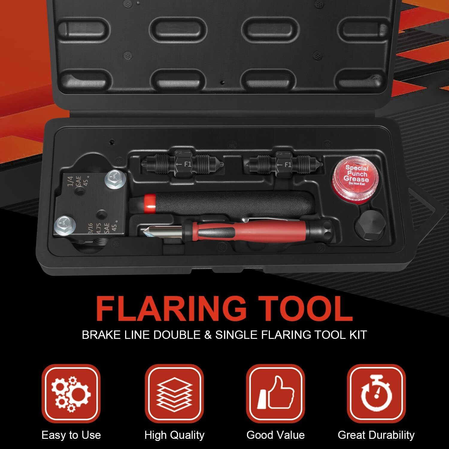 33260 Low Profile Brake Flaring Tool for 3/16″ and 1/4″ Tubing on Most Vehicles