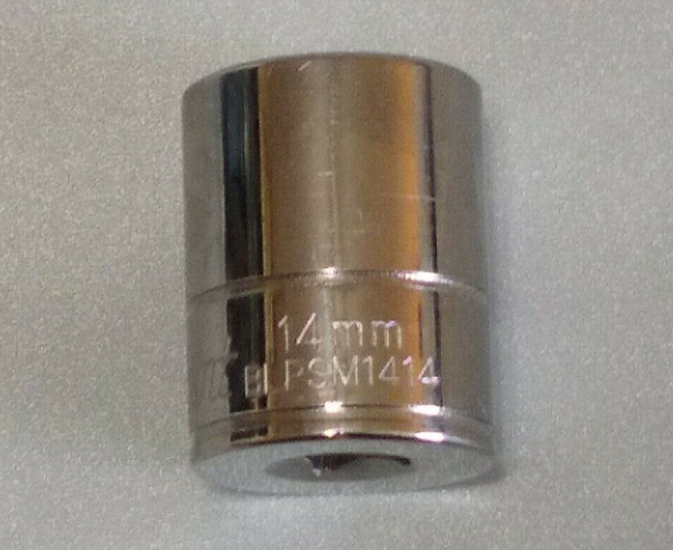 BLUE POINT BLPSM1414,1/4″ DRIVE, 14MM. SOCKET, SHALLOW, 6 POINT *NEW/UNUSED*
