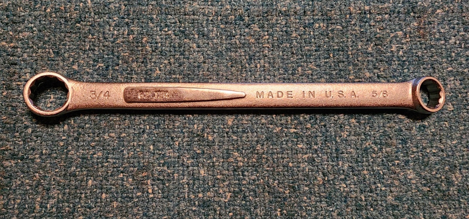 VINTAGE EASCO 3/4″ x 5/8″ 62 124 DOUBLE BOX END WRENCH SAE FORGED! Made In USA!