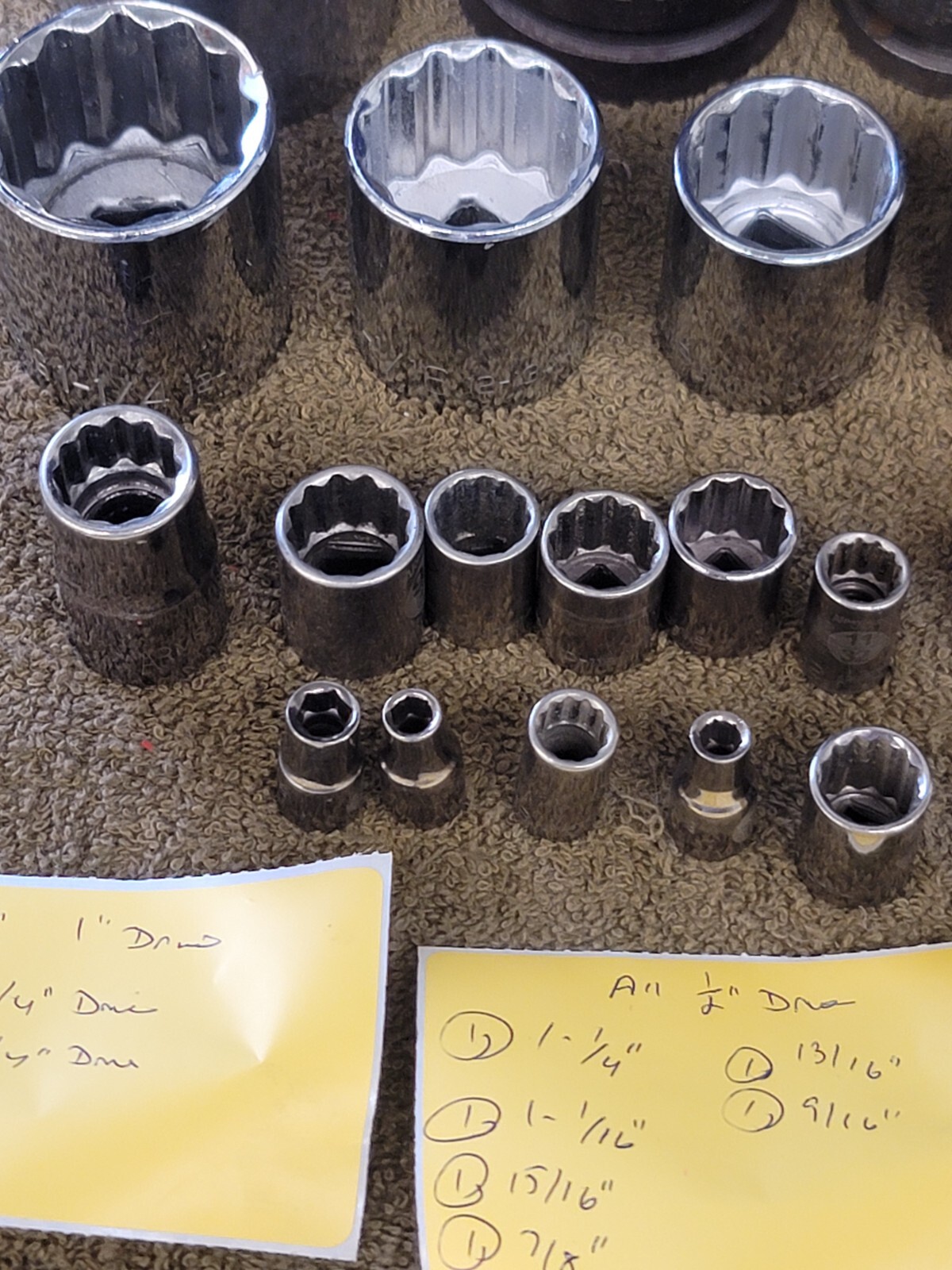 23 Armstrong Impact Socket 1/2 3/4 1″ Drive 1-1/4 1/16 15 7/8 13 9 11/32 Sae Set