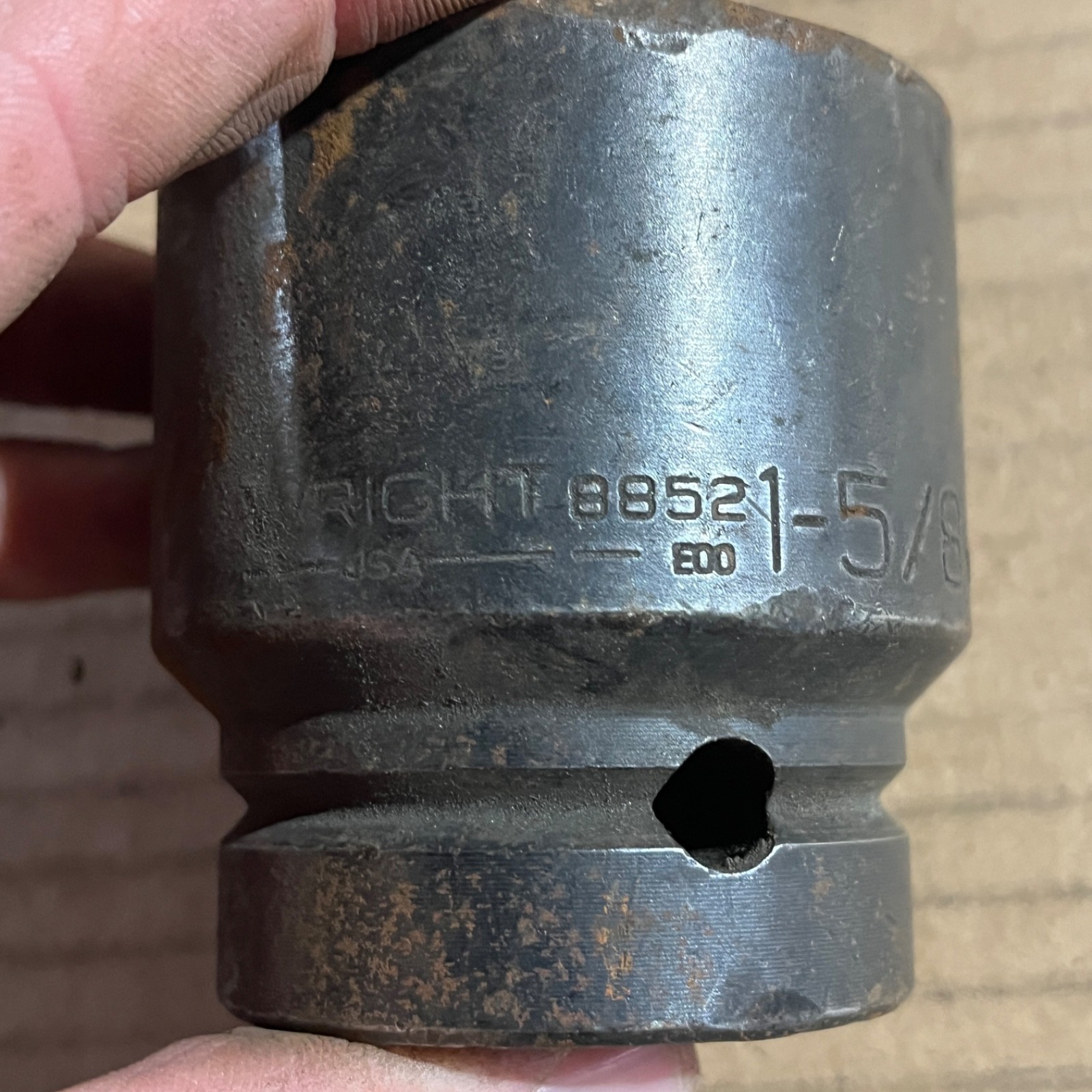 Wright 8830 1″ Drive 6 Point Impact Shallow Socket 15/16″ – 04E