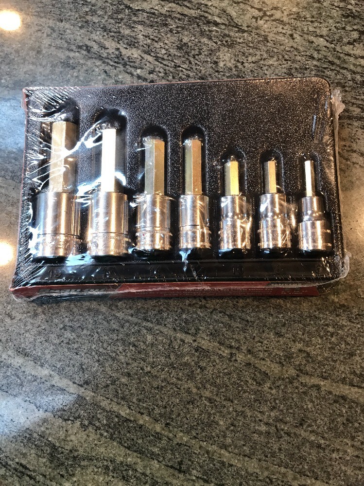 Snap On 307esamy 1/2″ drive 7 Pc Hex Socket Driver Set sealed