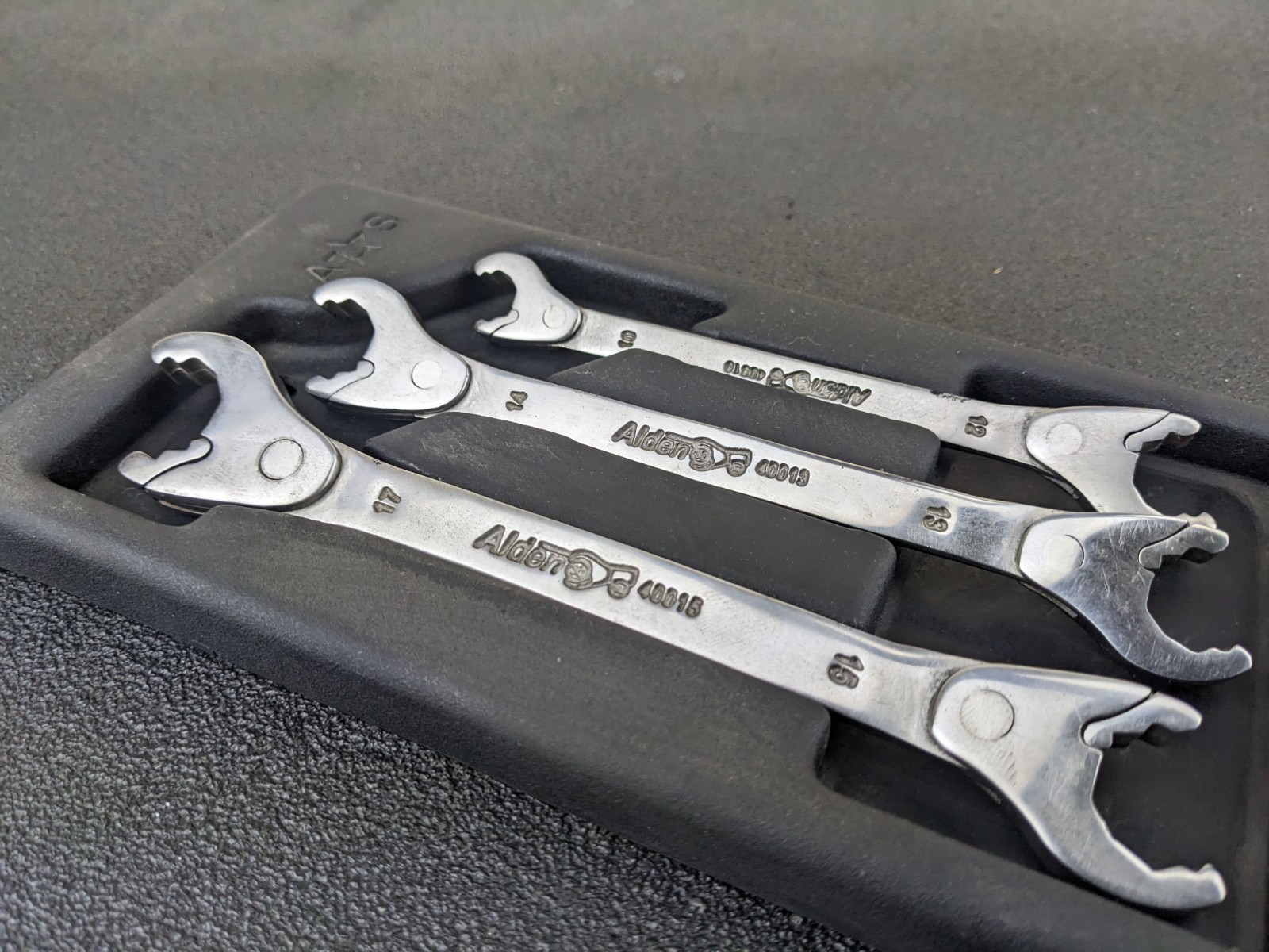 #bp443 Alden Metric Ratcheting Combination Wrench Set Sizes 15 17 14 13 12 10