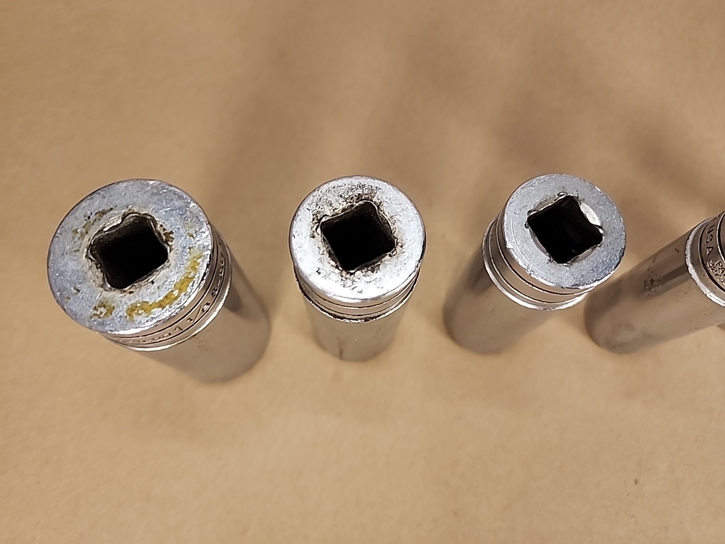 Snap On 1/2″ Drive 12-Point SAE Deep Chrome Socket S161 S241 S281 S301 S381 6pcs