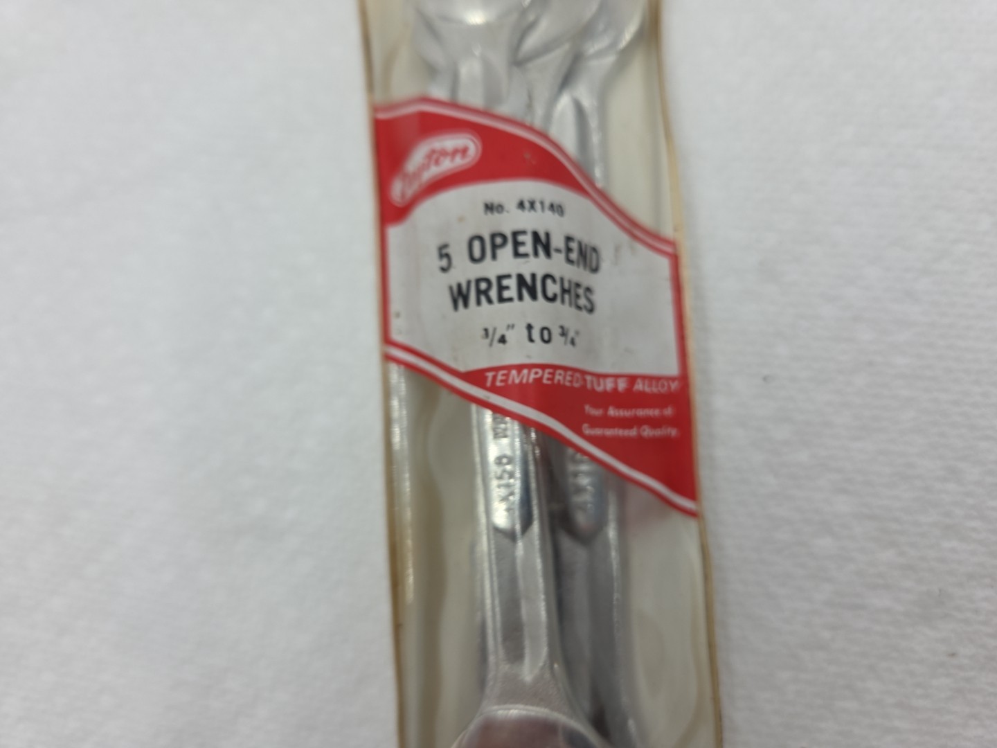 Vintage Dayton 5 Piece Open End Wrench Set – 1/4″ To 3/4″ No. 4X140 Made In USA