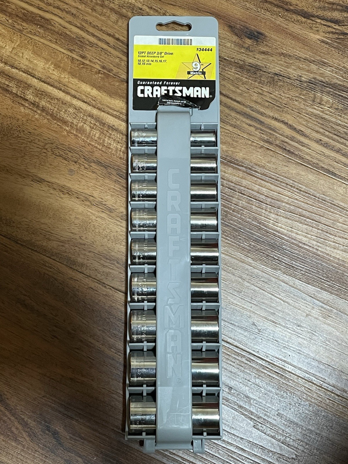 Craftsman 9 Piece 12 Point Deep 3/8 Inch Metric Socket Set — Part 34444