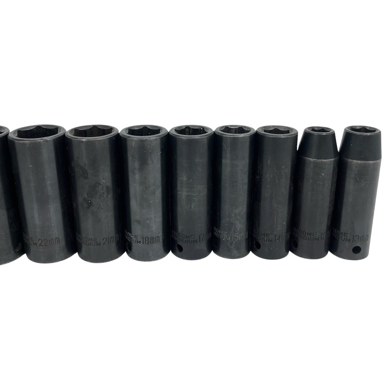 Deep Impact Socket Set 1/2″ Drive Chrome Vanadium Black Heavy Duty 12 Pieces