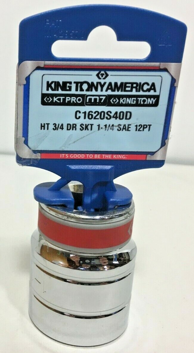 King Tony 3/4 Drive 1 1/4 SAE 12 Point Socket KT Pro Tools C1620S40D HT