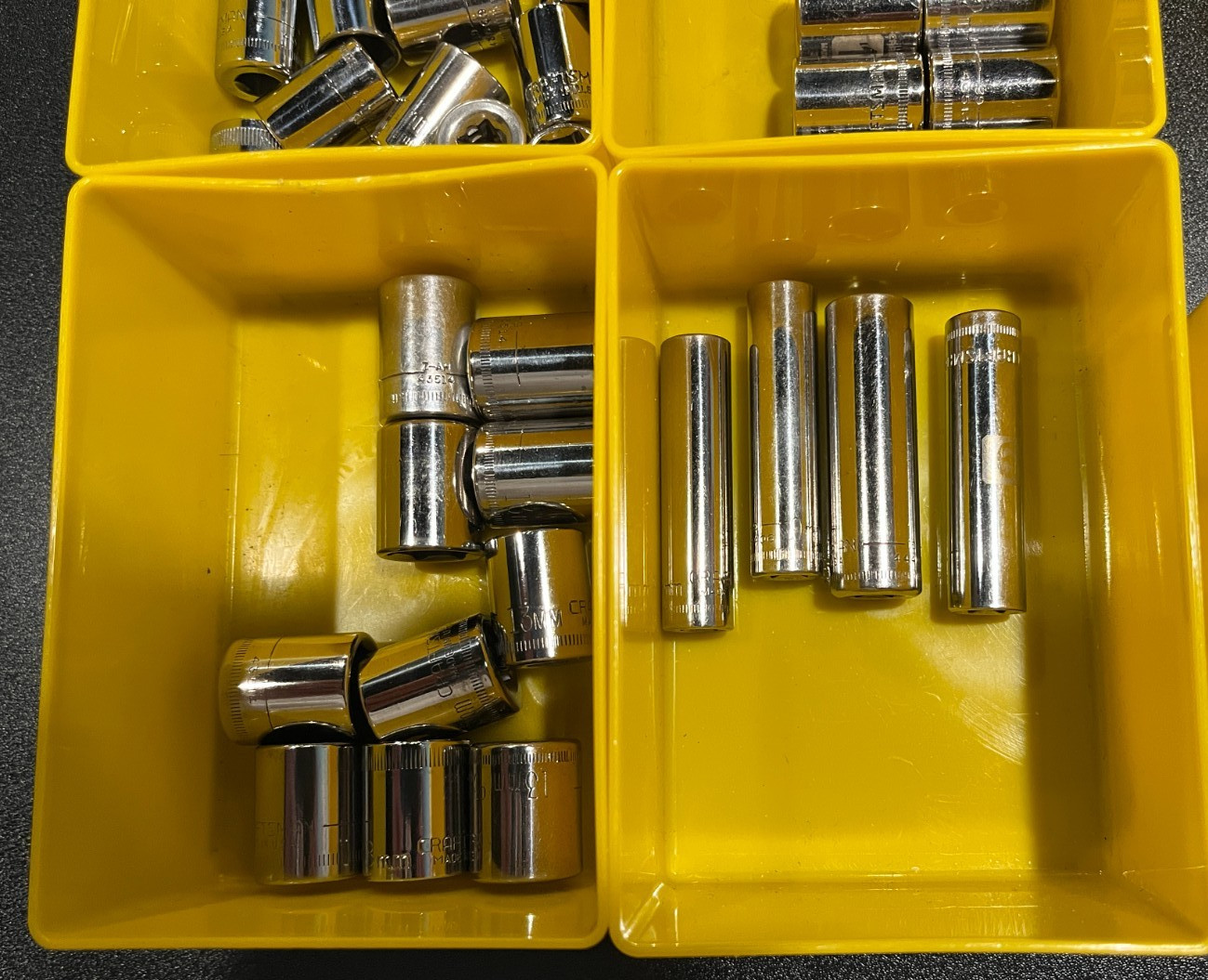 Craftsman Made in USA 230 Socket Lot – 1/4 Drive Metric SAE Cleaned Resale Ready