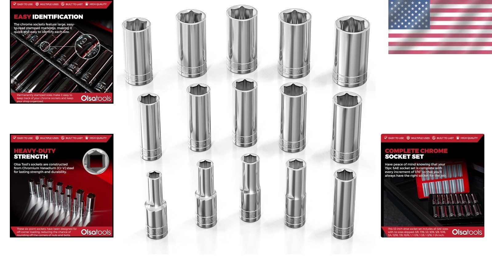 SAE Deep Socket Set – Professional Grade