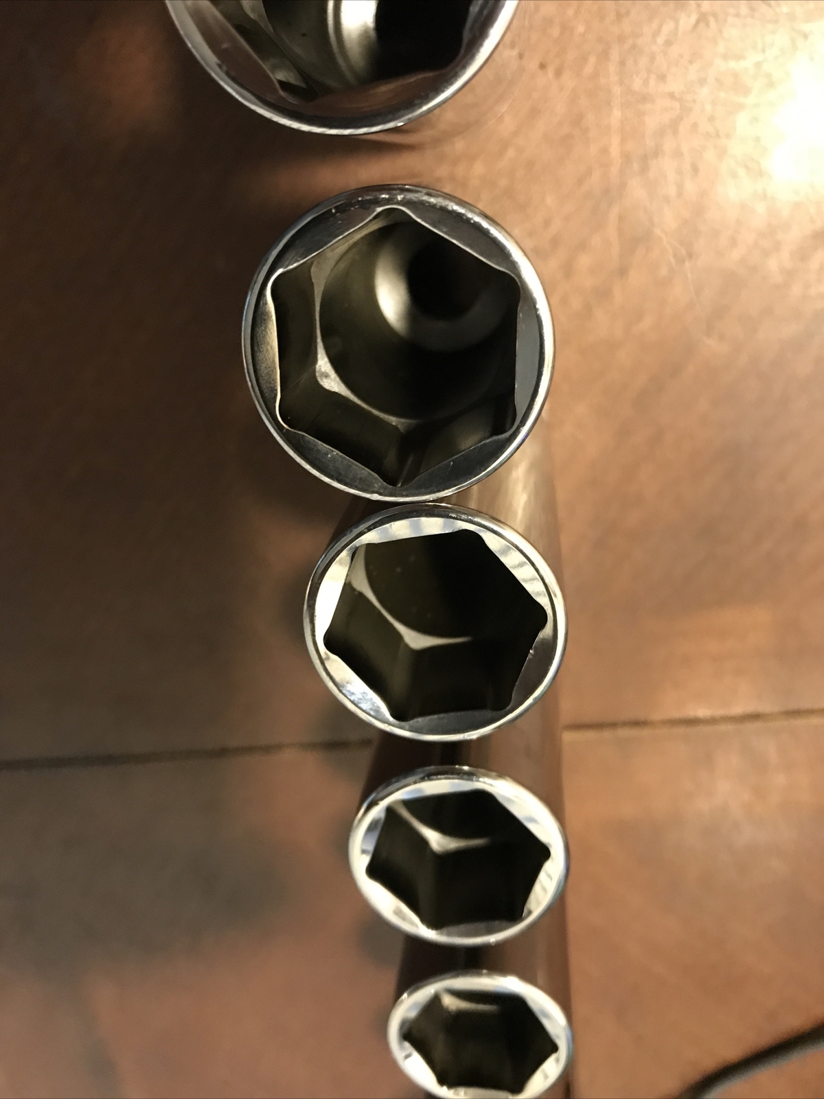 Snap on tools USA 1/2 Dr 6 Pt Socket Set Deep Long SAE STANDARD Chrome 1-1/8 3/8