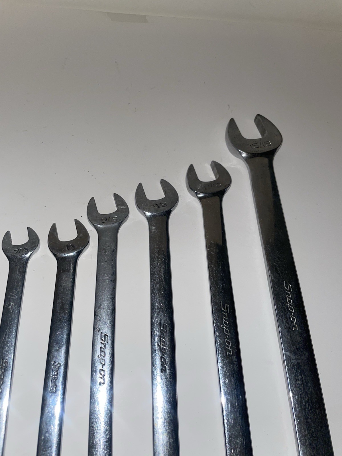 Snap-on 8 pc SAE Combination Wrenches 1/4” – 15-16″ OEX8-OEX30 Incomplete Set