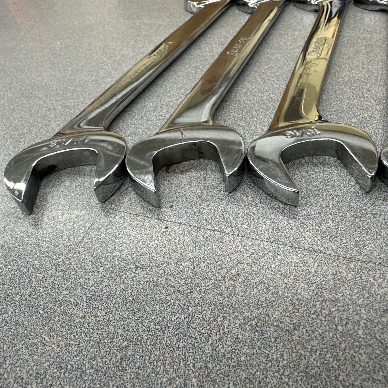 Snap On Four Way Angle Head Open End Wrench Set 10 Piece 3/8” To 1 1/8” Read