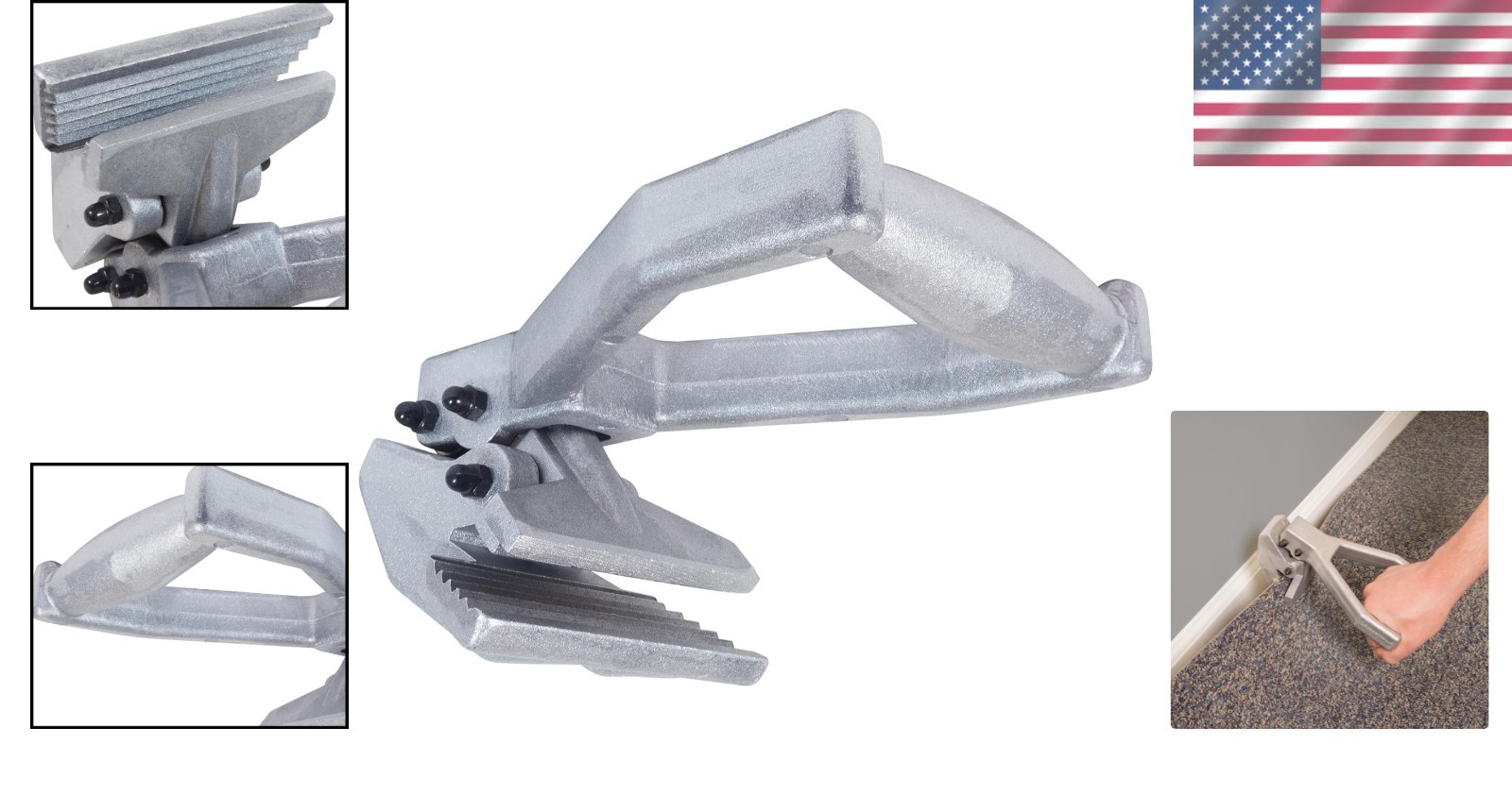 Die-Cast Aluminum Carpet Puller with Serrated Grip – Easy Operation