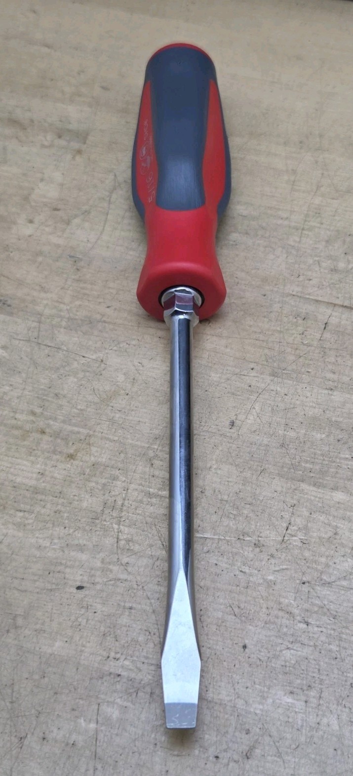 New Snap On SHD6 – 5/16″ Wide Flat Tip X 6″ Long Blade Hard Handle Screwdriver