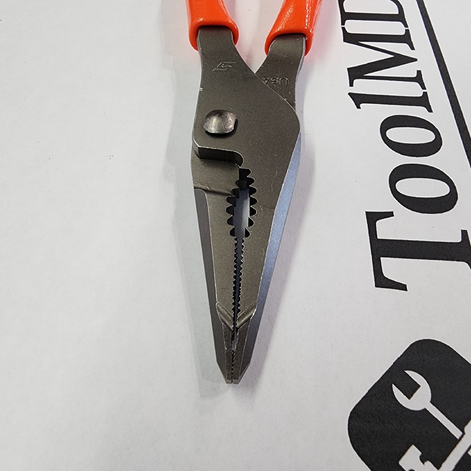 Snap-on Tools USA NEW ORANGE 7″ Talon Grip Long Nose Slip Joint Pliers LN46ACF