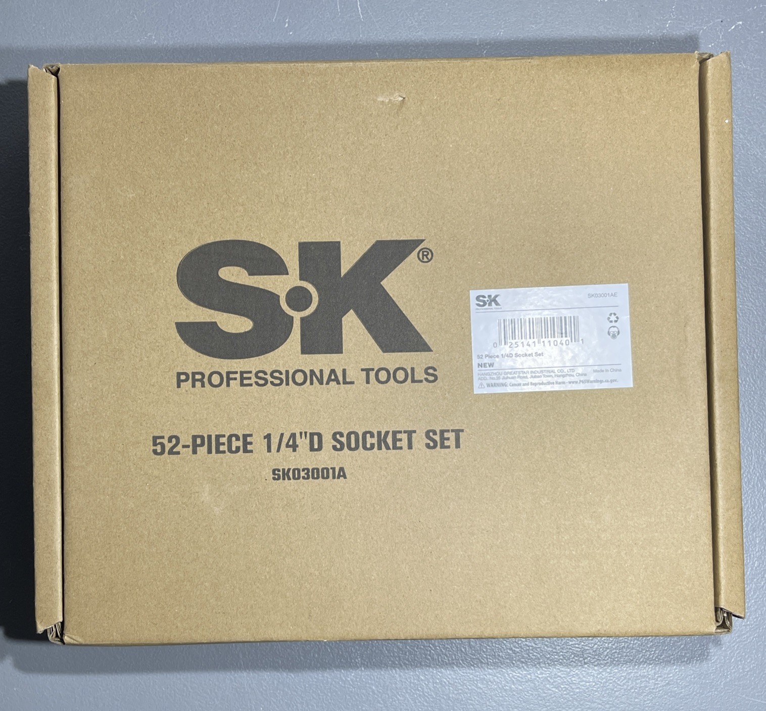 SK Professional Tools 52 Piece 1/4” Drive Socket Set SK03001AE Metric & Standard