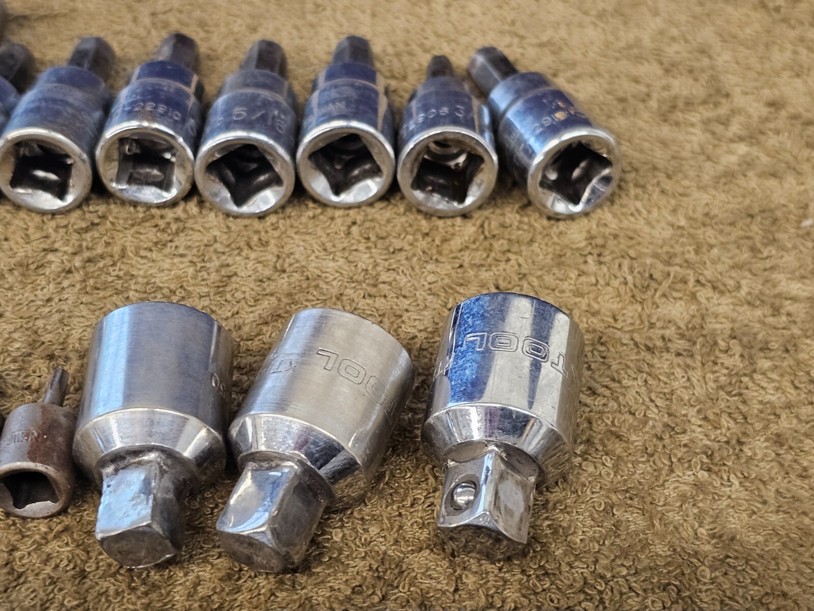 25 K Tool Sockets Ratchet Hex Star Bit Adapter 1/4″ 1/2″ Drive Sae 5/16 3/16 3/4