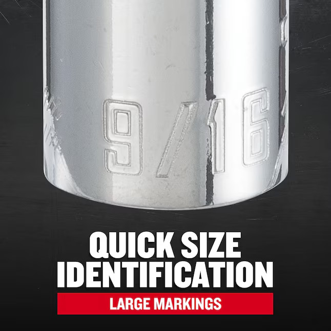 CRAFTSMAN 3/8-inch Drive Standard (SAE) 9/16-inch 6-Point Deep Sockets CMMT43334