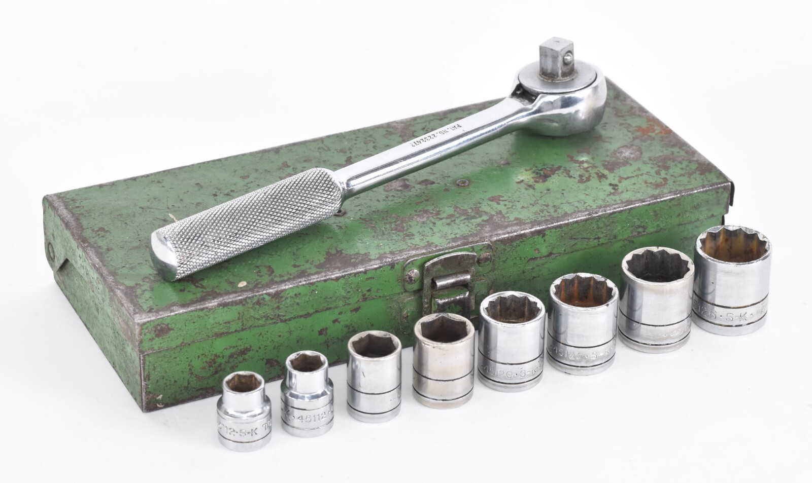 SK Tools 3/8″ Standard 45170 Ratchet with 45112-45126 Series Socket Set Box E11