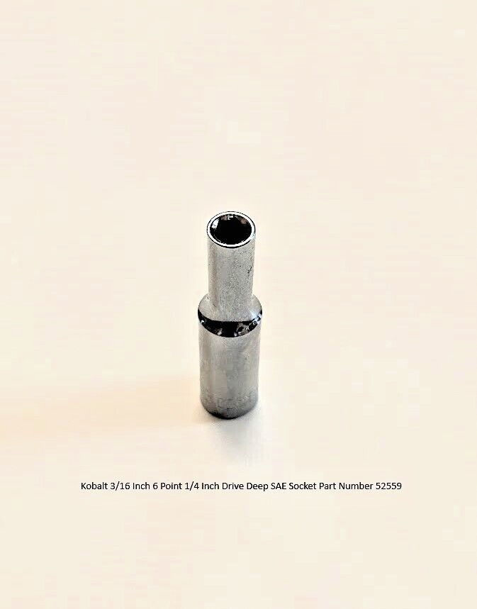 Kobalt 1/4″ Drive Deep Socket – 6 Point SAE – No Color Band – PICK YOUR SIZE