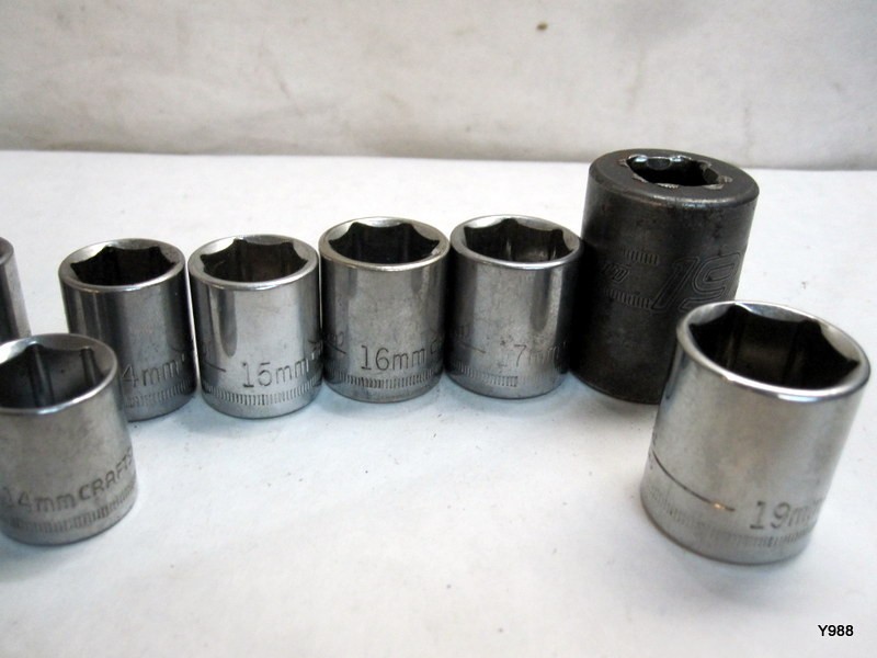CRAFTSMAN set of 20 sockets mix lot see description