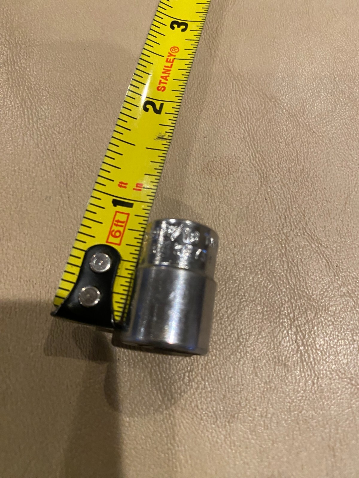 Snap on 7/16″, 6 point, shallow, standard socket, 1/4 dr, #TM 14, chrome,