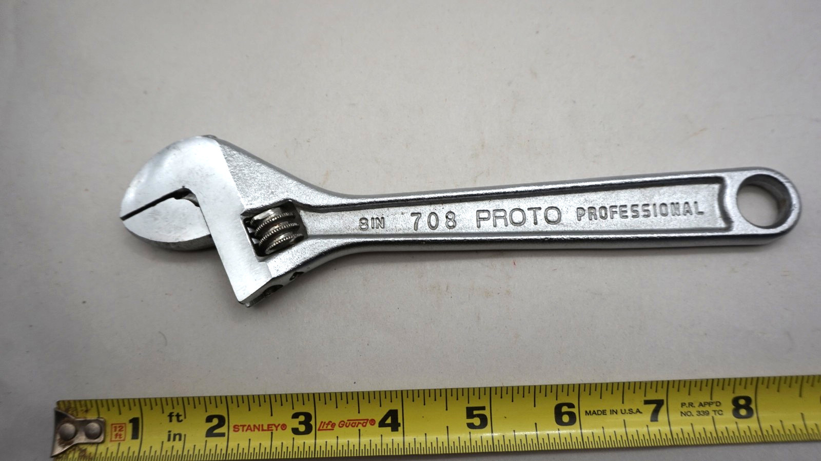 PROTO PROFESSIONAL 8” ADJUSTABLE CRESCENT WRENCH 708 – 200MM USA