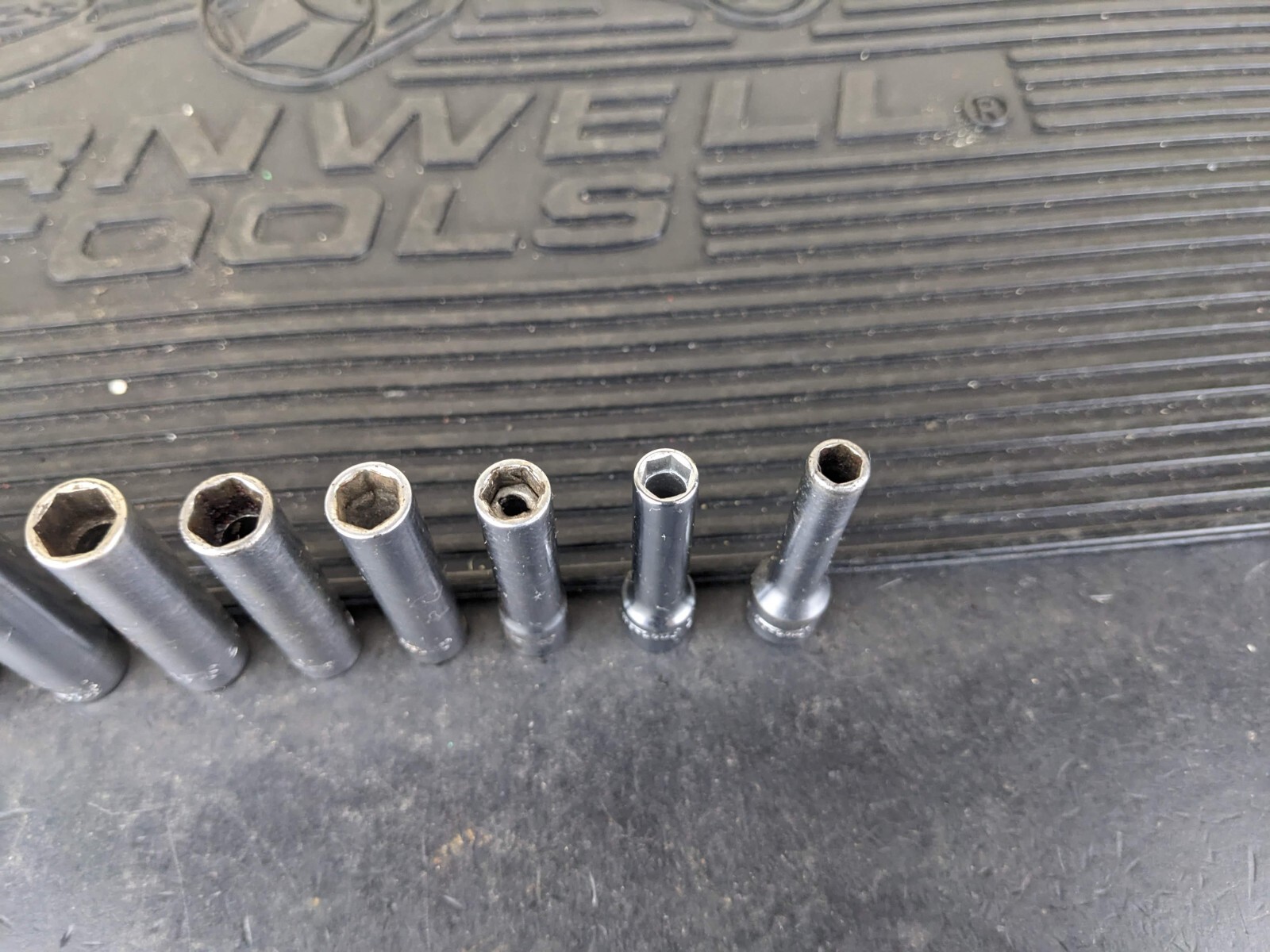 #bg158 Snap On Tools 1/4″ Drive 10 Pc SAE Deep 6 Pt Socket Set 110STMY