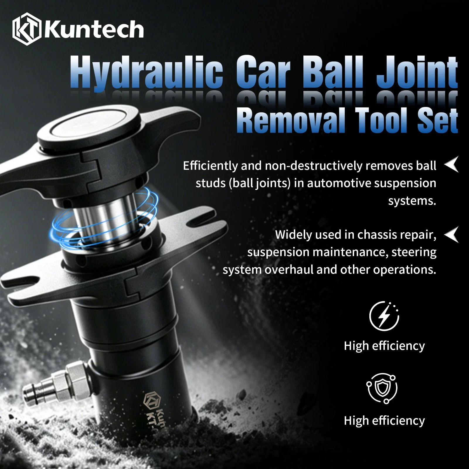 Kuntech Pneumatic Hydraulic Ball Head Removal Tool 19/28 26/32 30/36mm Universal
