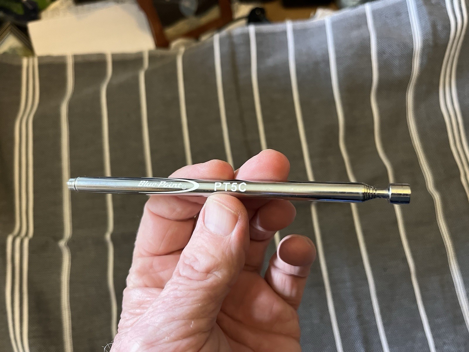 Blue Point Extending Magnetic Pen Super Long New Precision Tool In Chrome