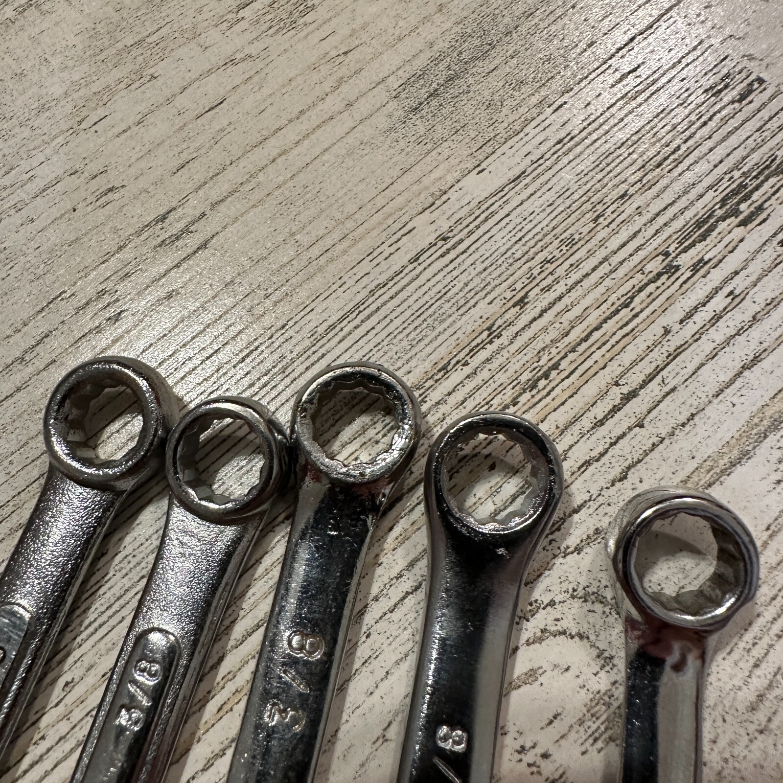 Generic Variety 3/8″ 12 Point Combination Wrench 5″ Long Lot of 5