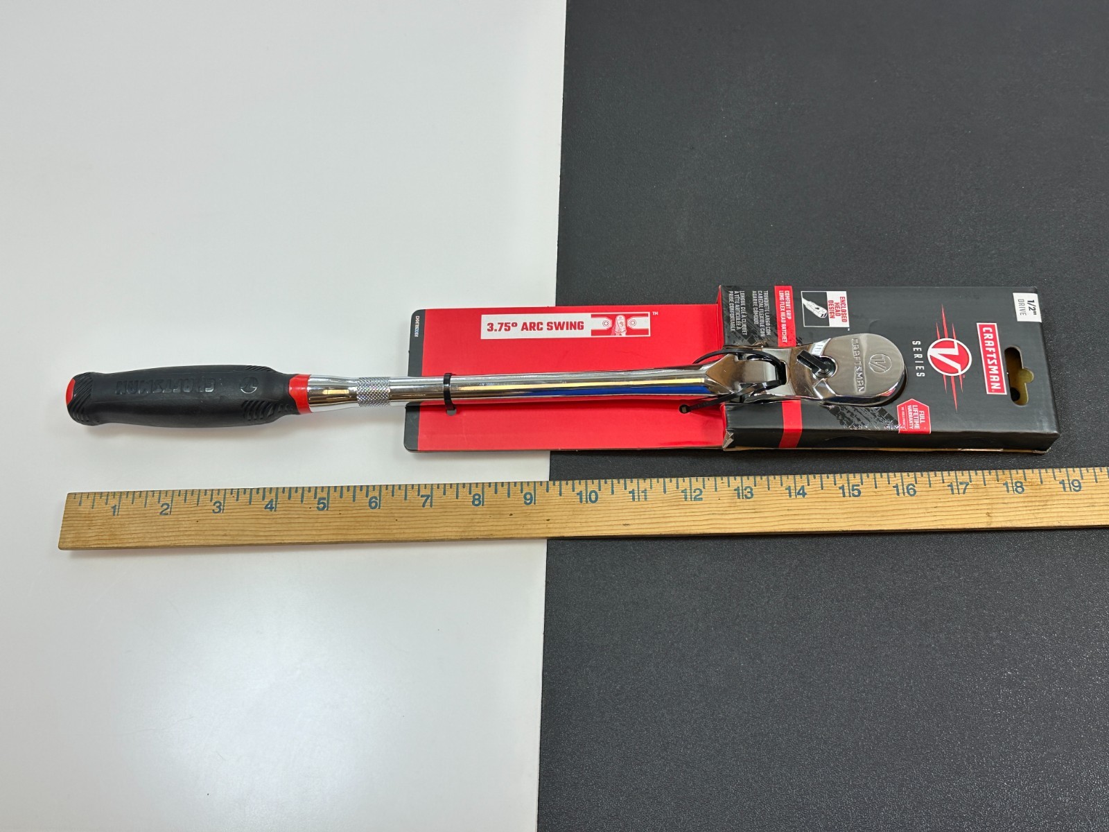 NEW Craftsman V-Series 1/2″ Drive Flex Head Comfort Grip Ratchet, CMMT86336V