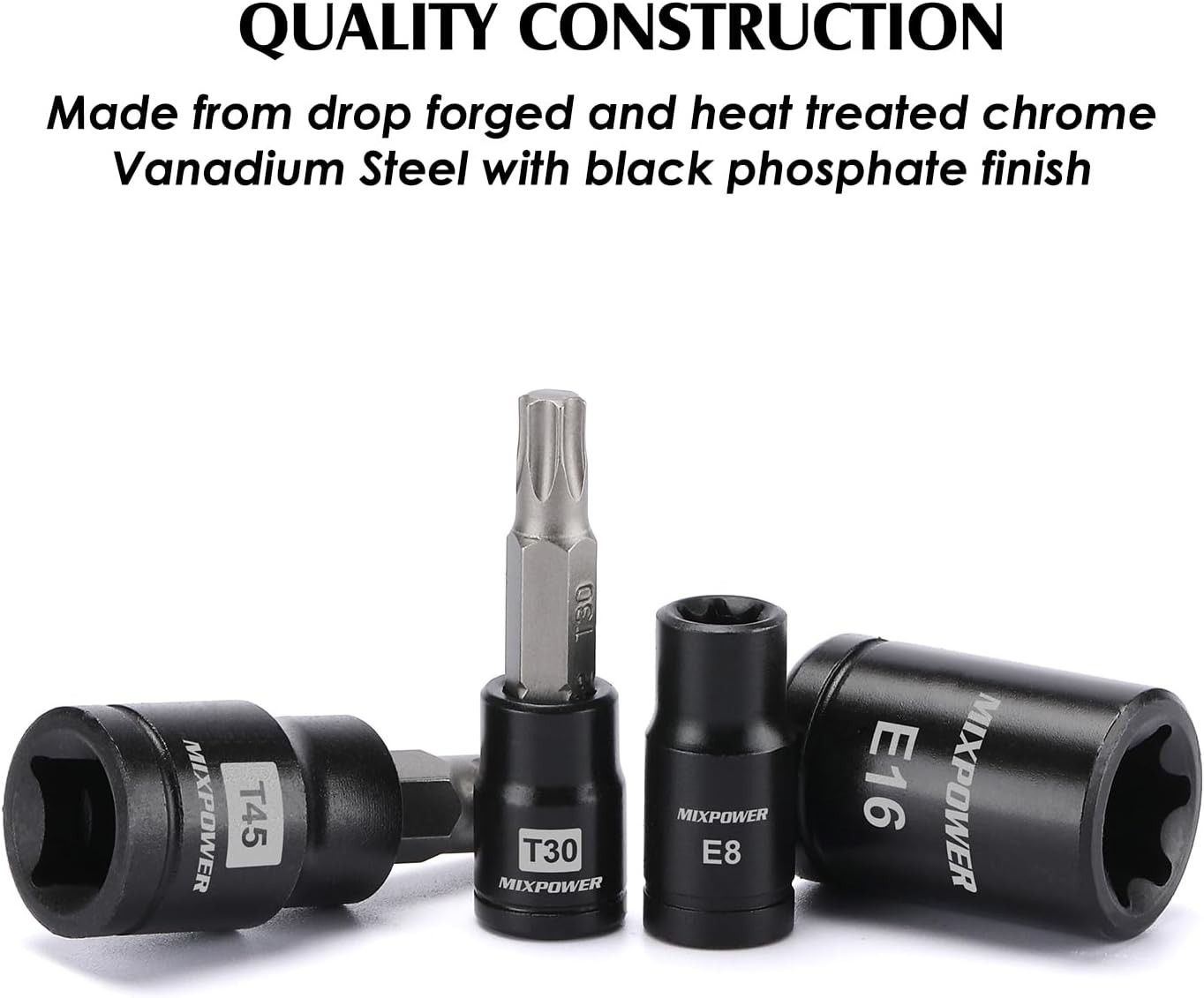 25-Piece Professional Torx Bit and E-Torx Socket Set for Durable Automotive Work