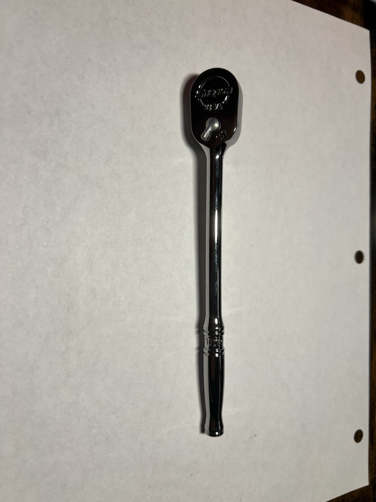 Snap-on Tools USA NEW 1/4″ Drive Chrome Long Handle Fixed Head Ratchet TL72