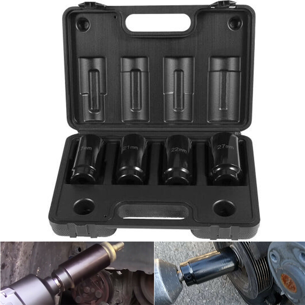 17mm 21mm 22mm 27mm Harmonic Balancer Socket Set, Crank Bolt Socket Removal Tool