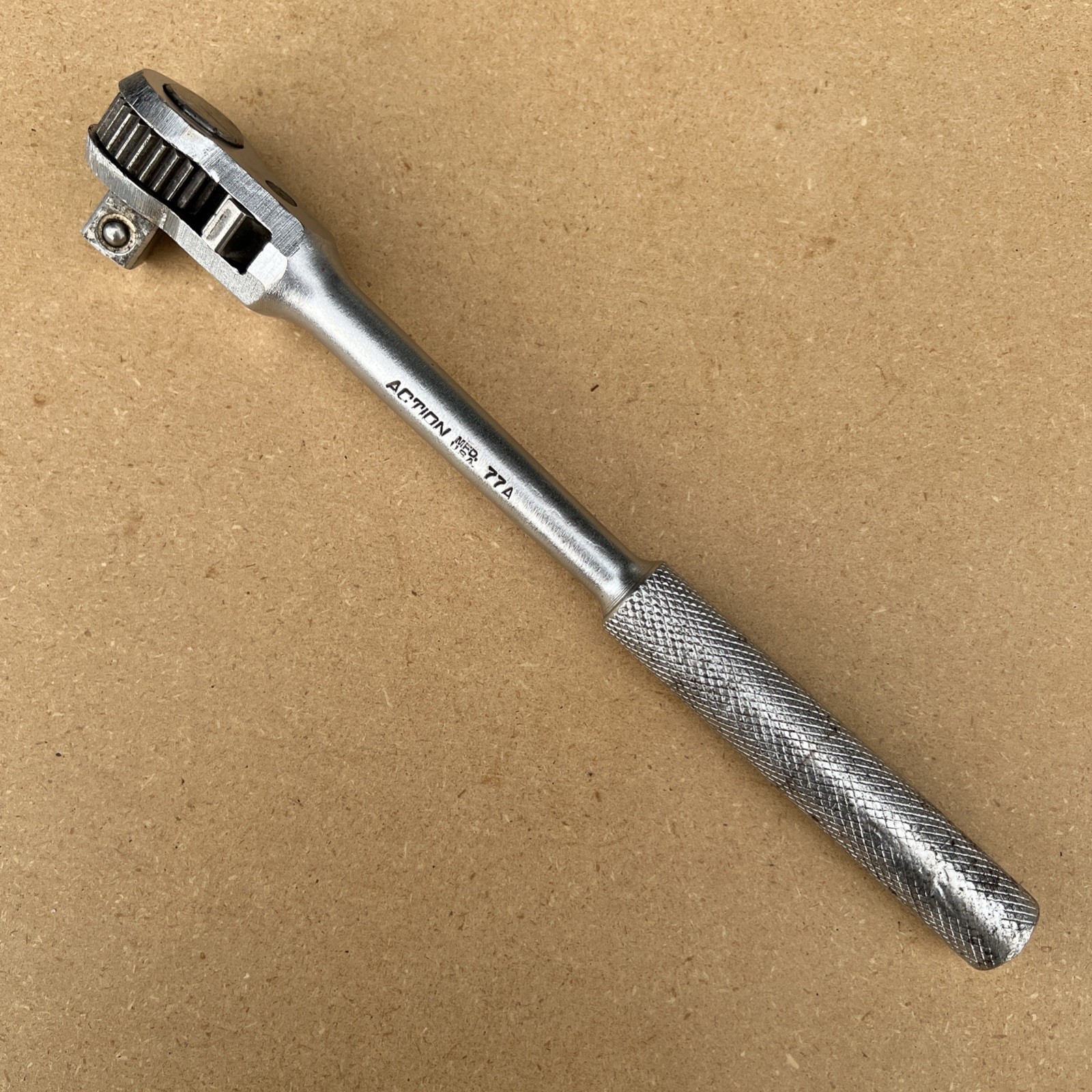 Action Tools 1/2″ Drive Reversible Ratchet Chrome 77A 10″ Length Made in USA