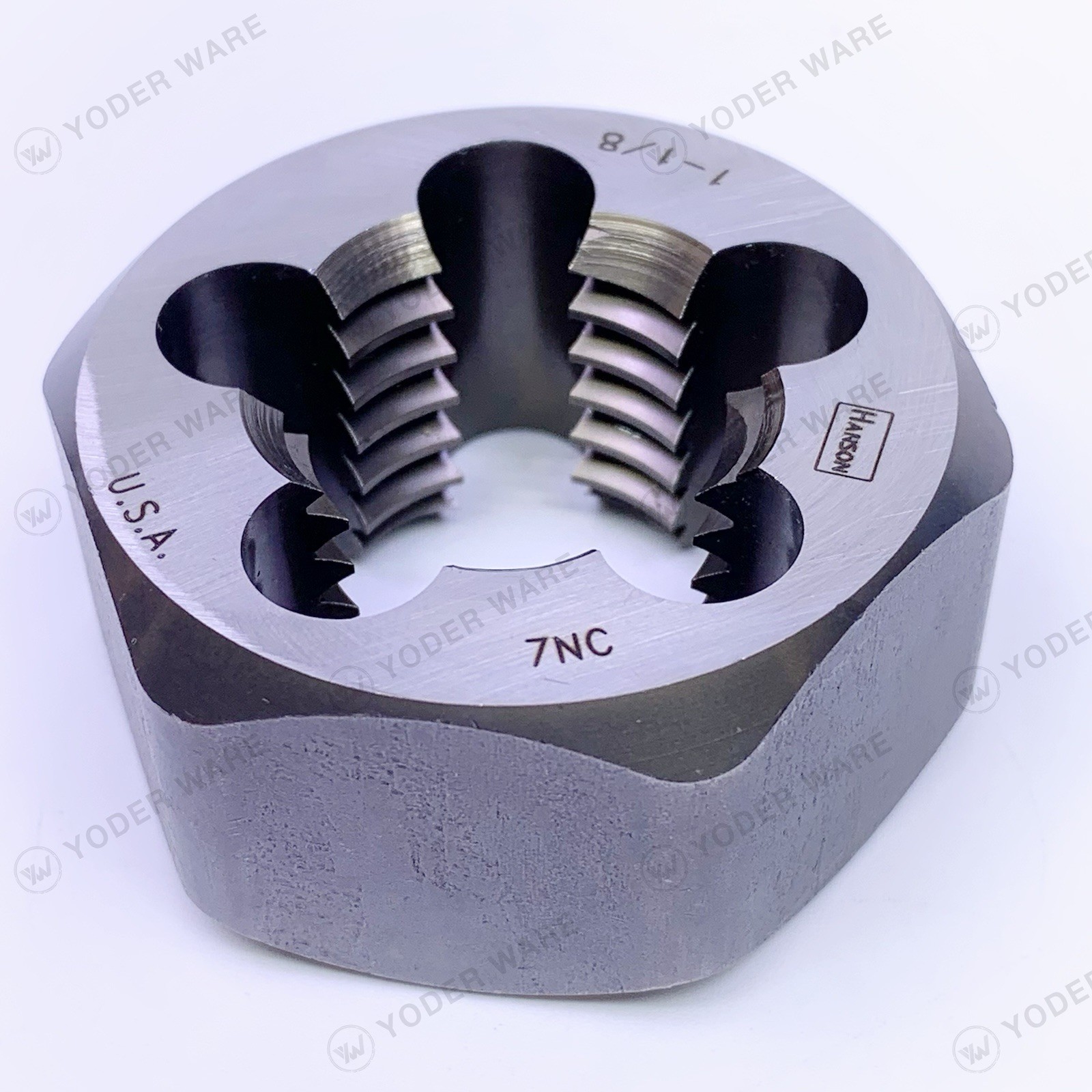 IRWIN HANSON 7268 Hex Rethreading Die 1-1/8″-7 UNC Right Hand High Carbon Steel