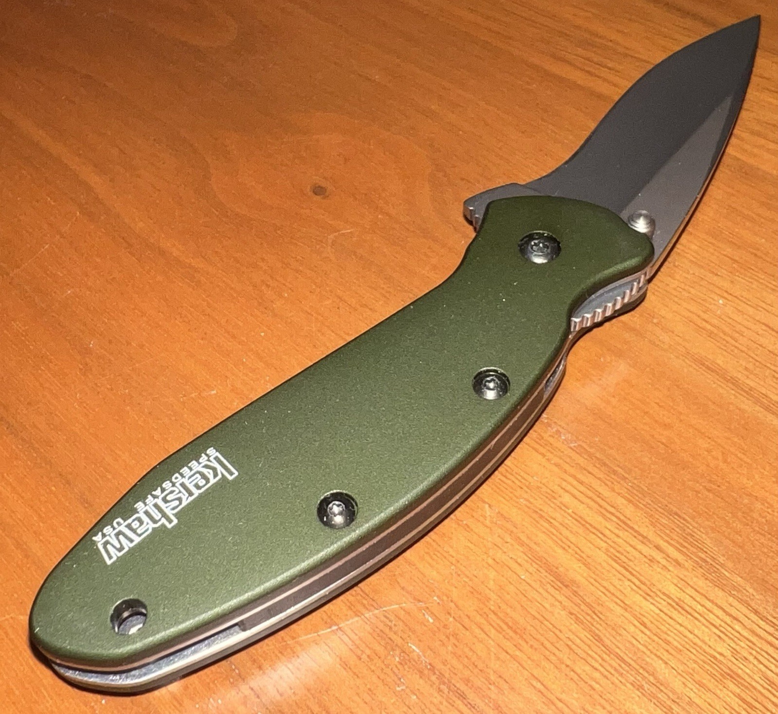 NEW! Kershaw Scallion Olive Drab 2.4” Pocket Knife (1620OL) – Ken Onion Design