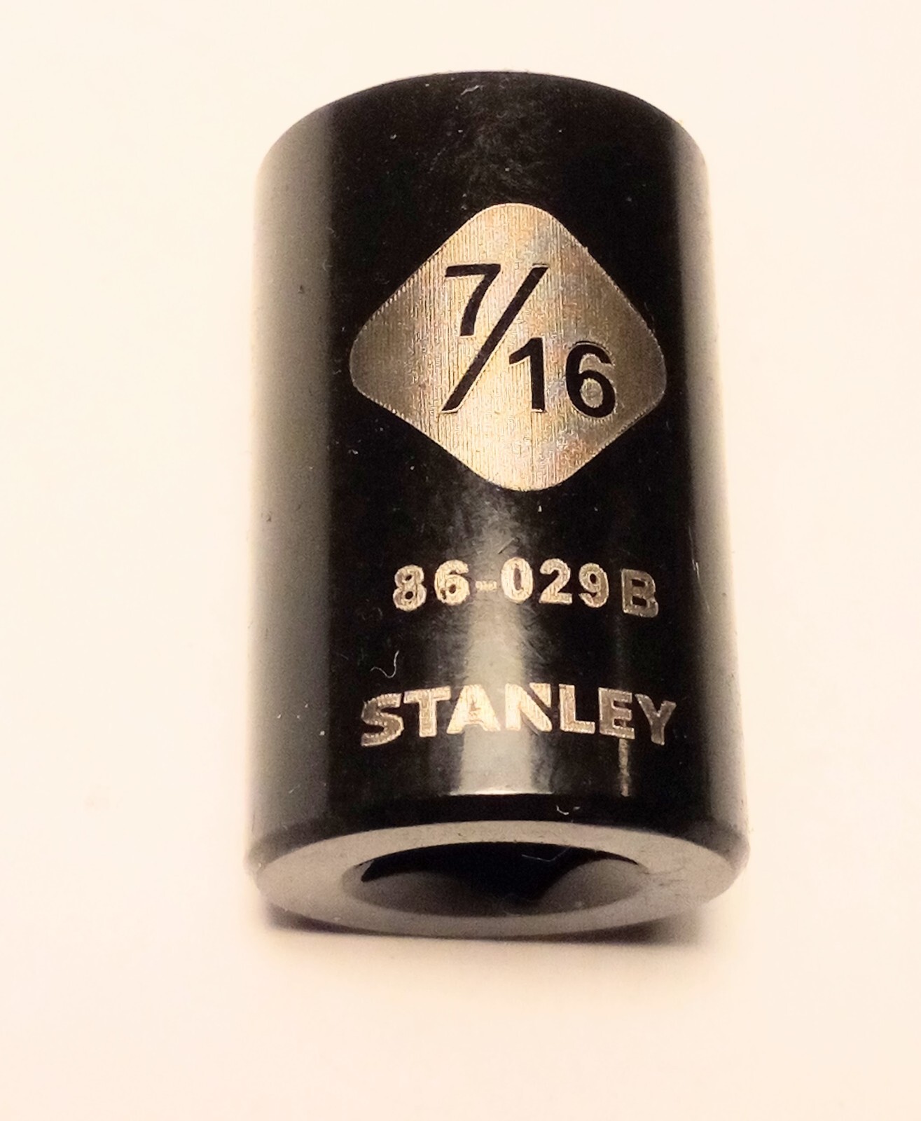 Stanley 7/16″ x 1/4″ Standard Socket 86-029B Black Chrome 6 Pt Free Shipping
