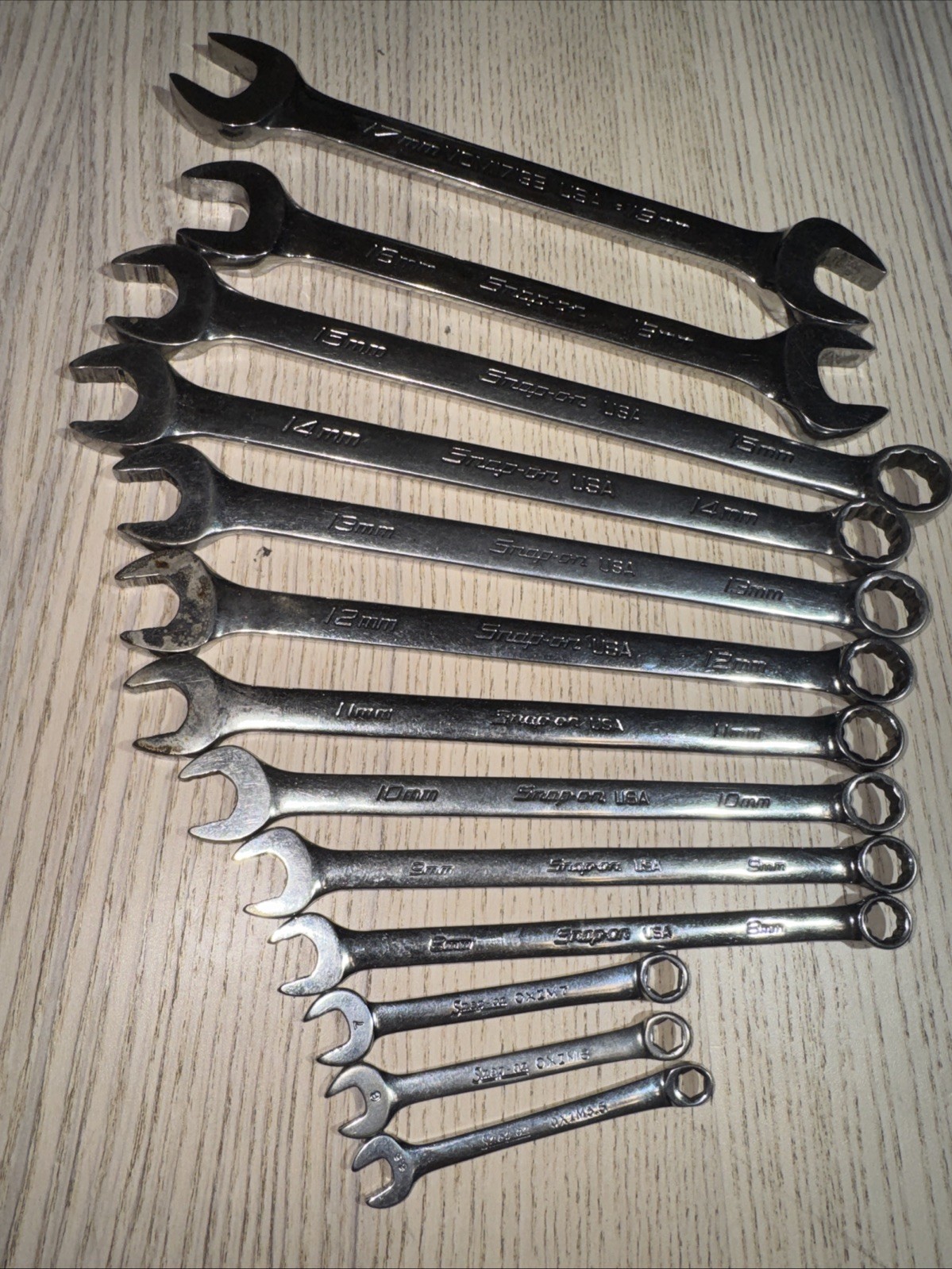 Snap-on Metric Combination Wrench Set 5.5 – 19mm 13-Piece Set Part Flank Drive