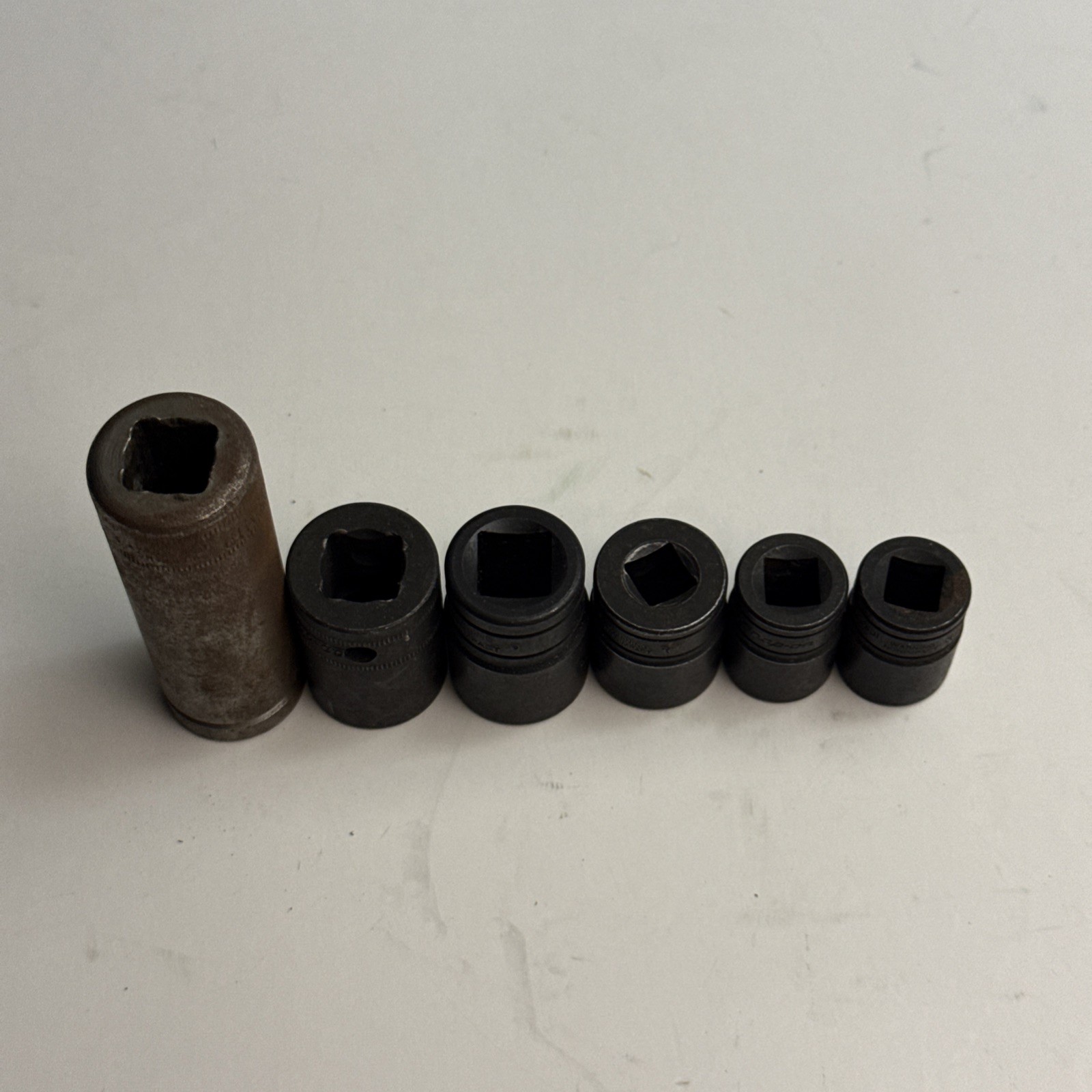 Vintage Snap on Tools Mixed Socket Lot 3/8 & 1/2 Drive 6 Point USA DTSM19