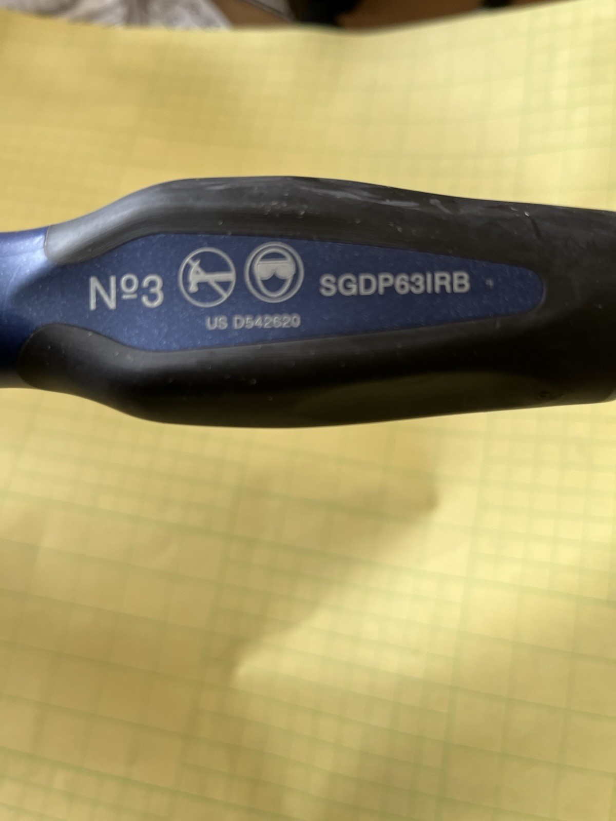 Snap On Phillips Screwdriver Cool Power Blue Metallic No 3 Model SGDP631RB New