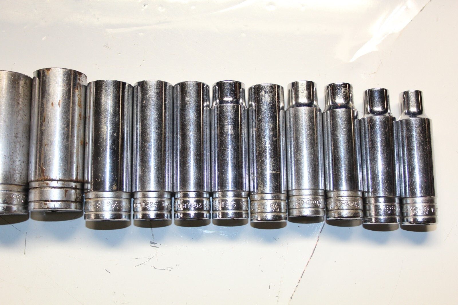 SNAP-ON TOOLS 1/2″ Drive 12- / 6-POINT SAE DEEP CHROME SOCKET SET 14PCS USA