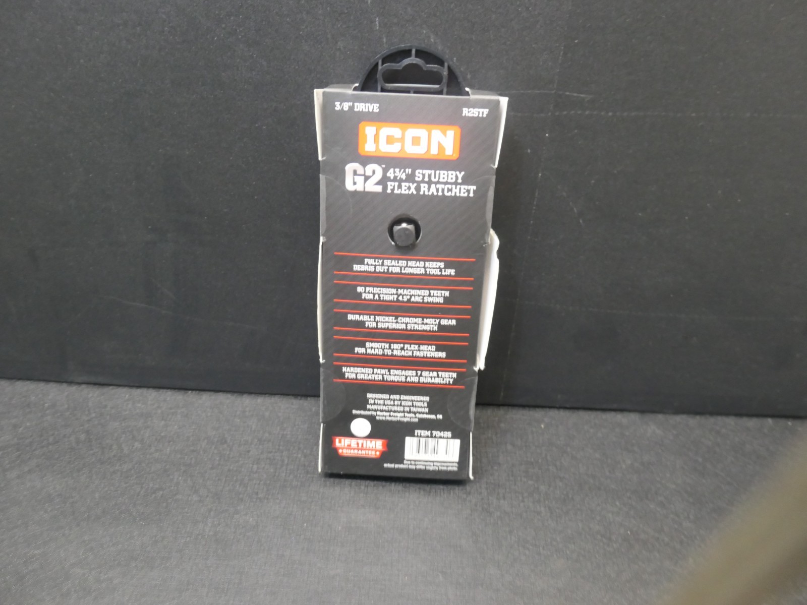 ICON G2 3/8 in. Drive, 4-3/4 in. Stubby Flex Ratchet New R2STF 70425