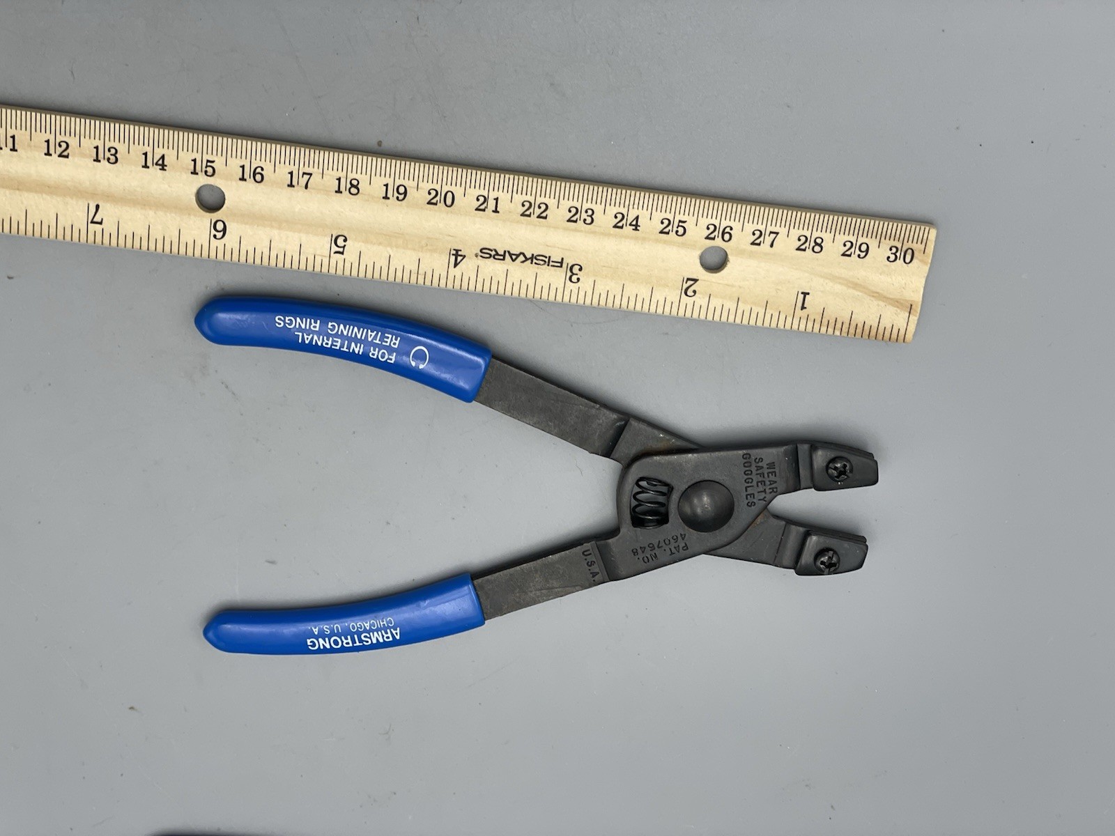 Armstrong No. 68-067 Blue Point Retaining Ring Pliers Set 6 inches USA Made