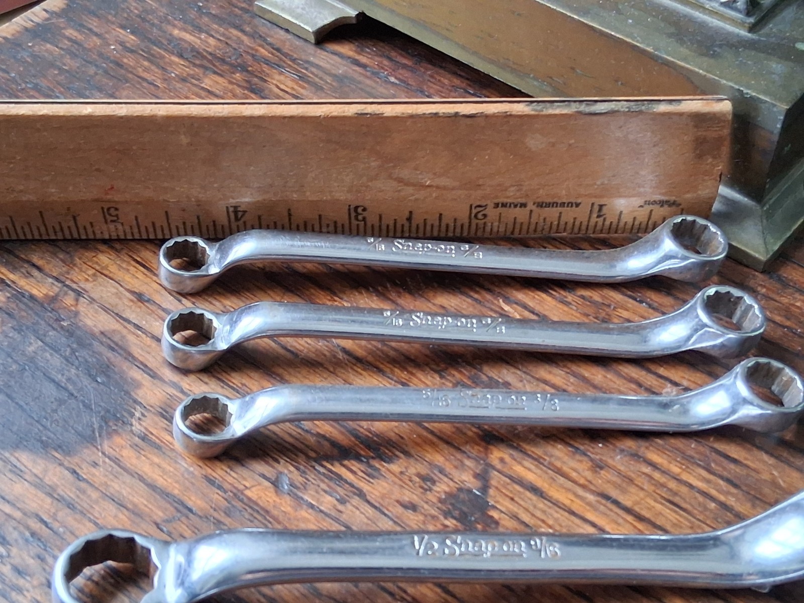 Snap – On Deep Offset Box End Wrench 5 Pieces SAE (2) 1/2-9/16 & (3) 5/16-3/8