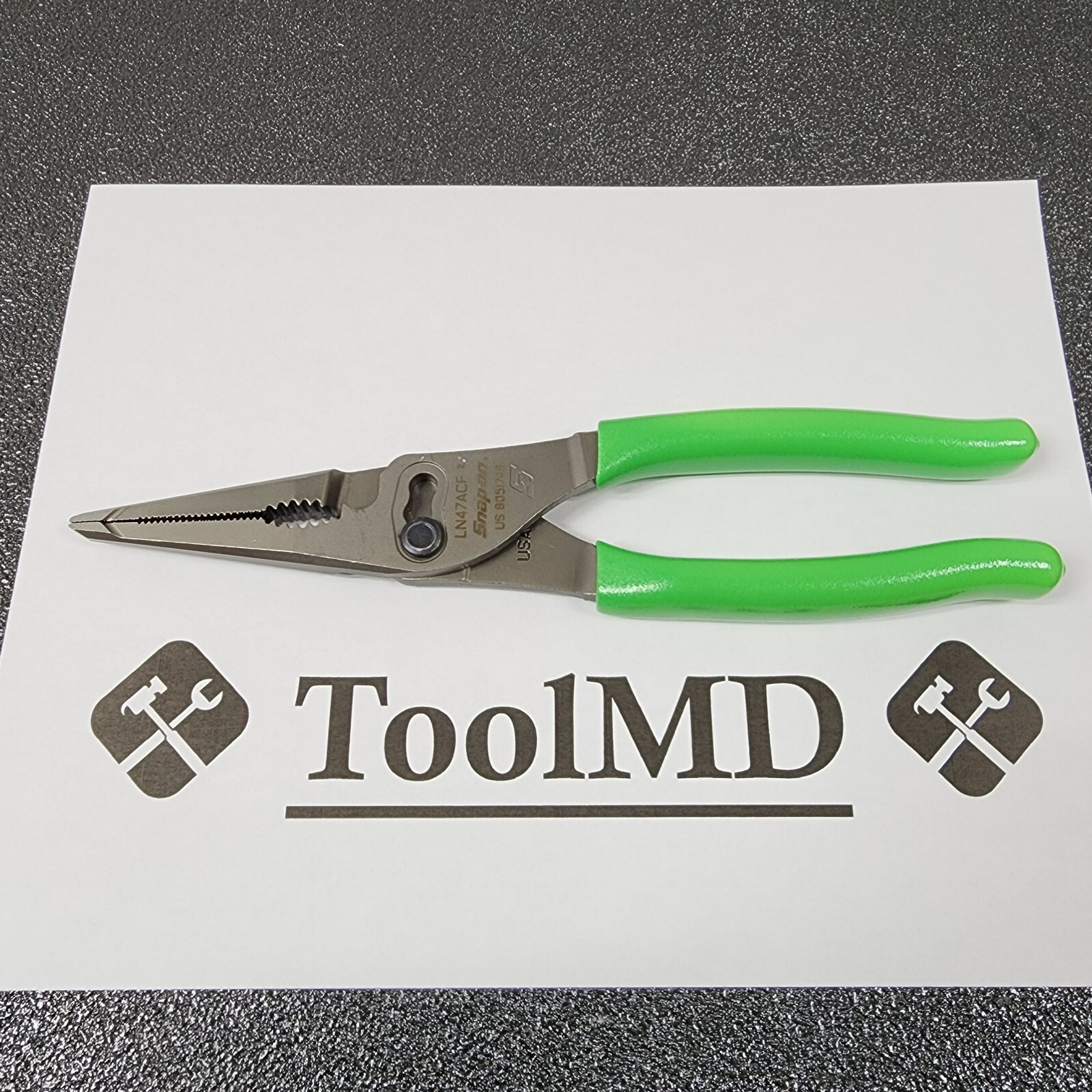 Snap-on Tools USA NEW GREEN 9″ Talon Grip Long Nose Slip Joint Pliers LN47ACFG